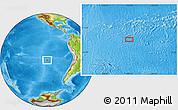 Physical Location Map of the area around 28° 56' 46" S, 107° 1' 30" W