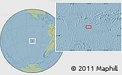 Savanna Style Location Map of the area around 28° 56' 46" S, 108° 43' 29" W, hill shading