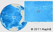 Shaded Relief Location Map of the area around 28° 56' 46" S, 108° 43' 29" W