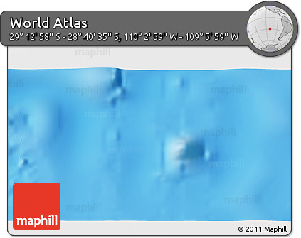 Physical 3D Map of the Area around 28° 56' 46" S, 109° 34' 29" W