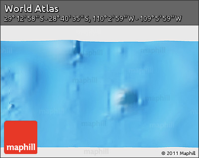 Physical 3D Map of the Area around 28° 56' 46" S, 109° 34' 29" W