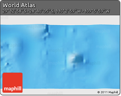 Physical 3D Map of the Area around 28° 56' 46" S, 109° 34' 29" W
