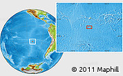 Physical Location Map of the area around 28° 56' 46" S, 109° 34' 29" W