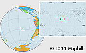 Political Location Map of the area around 28° 56' 46" S, 109° 34' 29" W