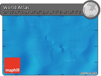 Physical Map of the Area around 28° 56' 46" S, 10° 16' 30" E
