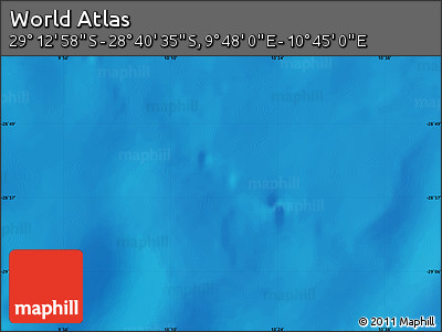 Physical Map of the Area around 28° 56' 46" S, 10° 16' 30" E