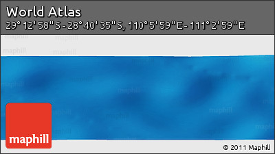 Physical Panoramic Map of the Area around 28° 56' 46" S, 110° 34' 29" E
