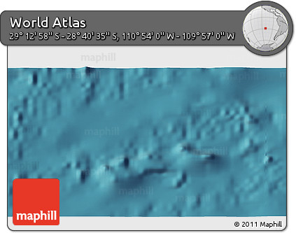 Satellite 3D Map of the Area around 28° 56' 46" S, 110° 25' 30" W