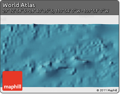 Satellite 3D Map of the Area around 28° 56' 46" S, 110° 25' 30" W