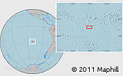 Gray Location Map of the area around 28° 56' 46" S, 110° 25' 30" W, hill shading