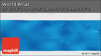 Physical Panoramic Map of the Area around 28° 56' 46" S, 111° 25' 30" E