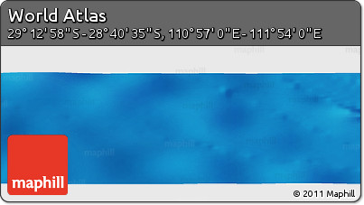 Physical Panoramic Map of the Area around 28° 56' 46" S, 111° 25' 30" E