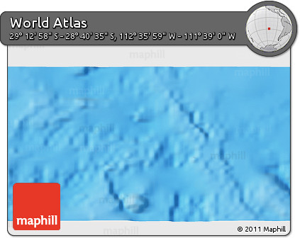 Physical 3D Map of the Area around 28° 56' 46" S, 112° 7' 30" W