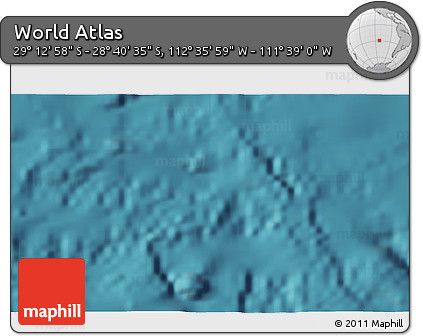 Satellite 3D Map of the Area around 28° 56' 46" S, 112° 7' 30" W