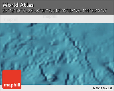 Satellite 3D Map of the Area around 28° 56' 46" S, 112° 7' 30" W