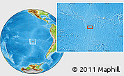 Physical Location Map of the area around 28° 56' 46" S, 112° 7' 30" W