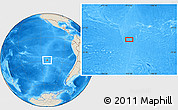 Shaded Relief Location Map of the area around 28° 56' 46" S, 112° 7' 30" W
