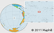 Political Location Map of the area around 28° 56' 46" S, 112° 58' 29" W