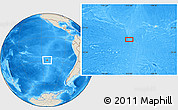 Shaded Relief Location Map of the area around 28° 56' 46" S, 112° 58' 29" W
