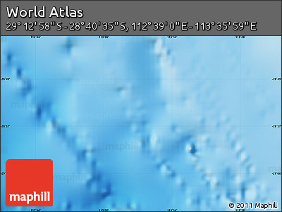 Physical Map of the Area around 28° 56' 46" S, 113° 7' 30" E