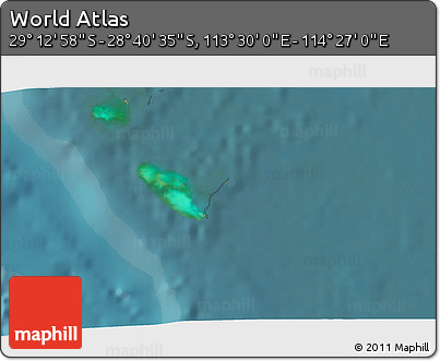 Satellite 3D Map of the Area around 28° 56' 46" S, 113° 58' 29" E