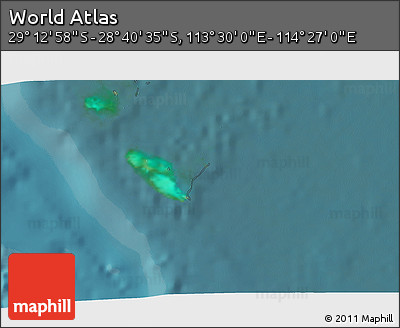 Satellite 3D Map of the Area around 28° 56' 46" S, 113° 58' 29" E