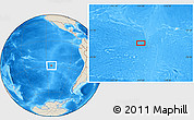 Shaded Relief Location Map of the area around 28° 56' 46" S, 113° 49' 29" W