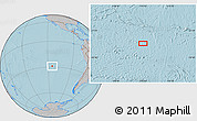 Gray Location Map of the area around 28° 56' 46" S, 114° 40' 30" W, hill shading