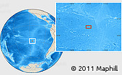 Shaded Relief Location Map of the area around 28° 56' 46" S, 114° 40' 30" W