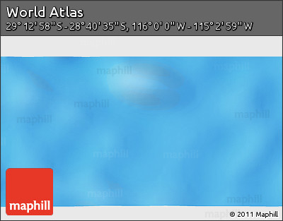 Physical 3D Map of the Area around 28° 56' 46" S, 115° 31' 30" W