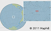Savanna Style Location Map of the area around 28° 56' 46" S, 115° 31' 30" W, hill shading