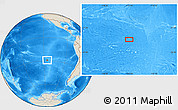 Shaded Relief Location Map of the area around 28° 56' 46" S, 115° 31' 30" W