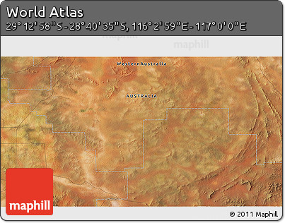 Satellite 3D Map of the Area around 28° 56' 46" S, 116° 31' 30" E