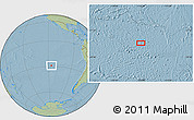 Savanna Style Location Map of the area around 28° 56' 46" S, 116° 22' 30" W, hill shading