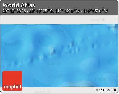 Political 3D Map of the Area around 28° 56' 46" S, 117° 13' 29" W