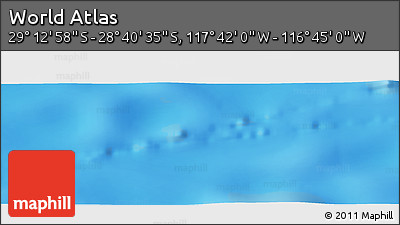 Physical Panoramic Map of the Area around 28° 56' 46" S, 117° 13' 29" W