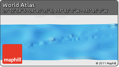Physical Panoramic Map of the Area around 28° 56' 46" S, 117° 13' 29" W
