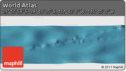 Satellite Panoramic Map of the Area around 28° 56' 46" S, 117° 13' 29" W