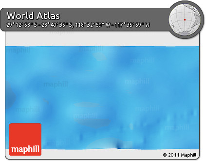 Shaded Relief 3D Map of the Area around 28° 56' 46" S, 118° 4' 29" W
