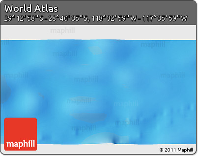 Shaded Relief 3D Map of the Area around 28° 56' 46" S, 118° 4' 29" W