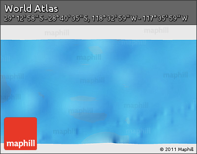 Shaded Relief 3D Map of the Area around 28° 56' 46" S, 118° 4' 29" W