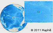 Shaded Relief Location Map of the area around 28° 56' 46" S, 118° 4' 29" W