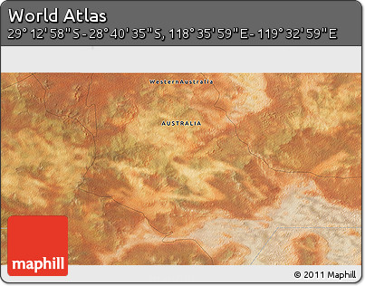 Satellite 3D Map of the Area around 28° 56' 46" S, 119° 4' 29" E