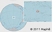 Gray Location Map of the area around 28° 56' 46" S, 119° 46' 30" W, hill shading