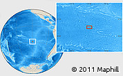 Shaded Relief Location Map of the area around 28° 56' 46" S, 119° 46' 30" W