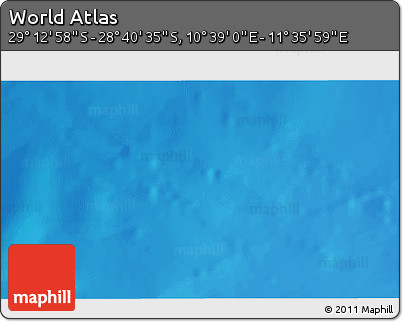 Physical 3D Map of the Area around 28° 56' 46" S, 11° 7' 30" E