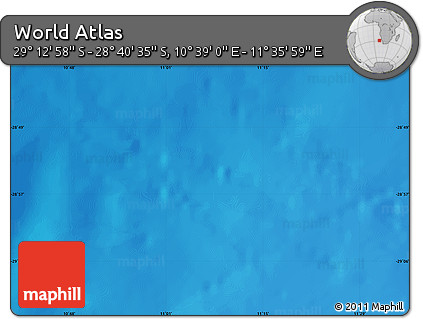 Physical Map of the Area around 28° 56' 46" S, 11° 7' 30" E