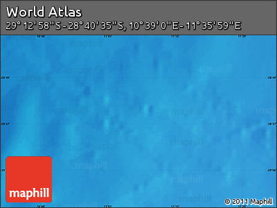 Physical Map of the Area around 28° 56' 46" S, 11° 7' 30" E