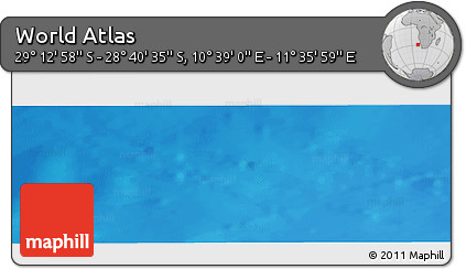 Physical Panoramic Map of the Area around 28° 56' 46" S, 11° 7' 30" E