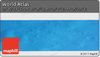 Physical Panoramic Map of the Area around 28° 56' 46" S, 11° 7' 30" E
